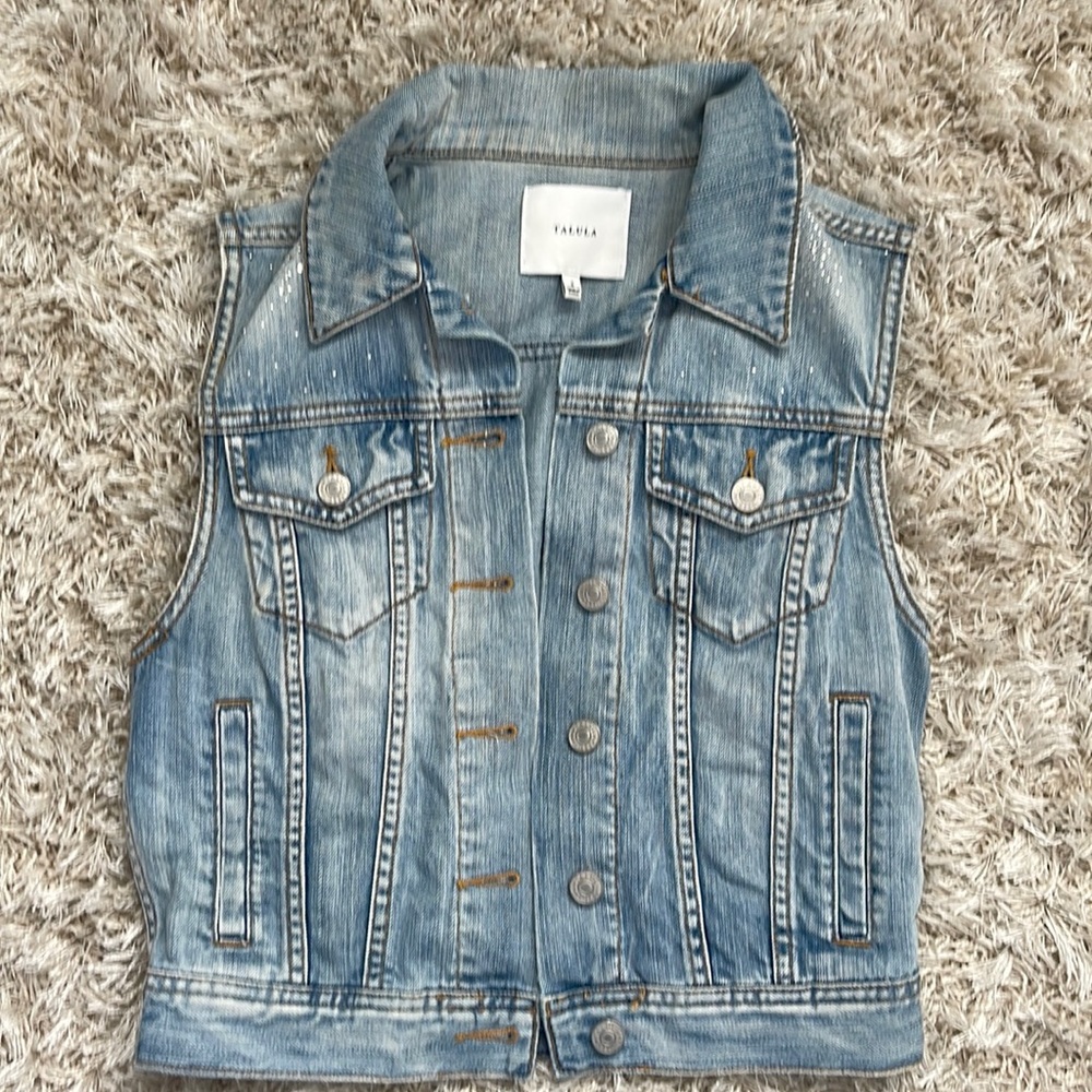 Talula cropped denim vest